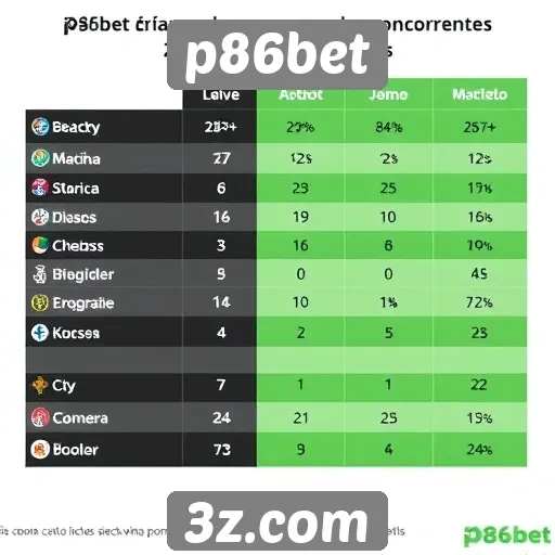 Comparativo entre p86bet e concorrentes do setor